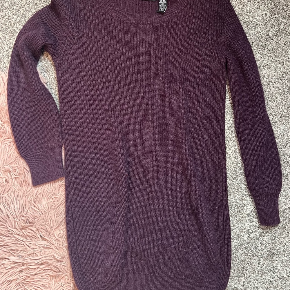 Moda Women's Deep Purple Long Sleeve Dress
